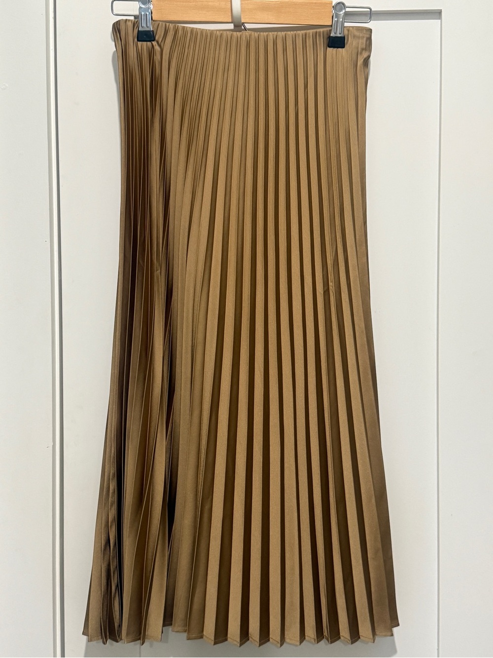 J. Crew Pleated Midi Skirt in Camel Brown AND Black
